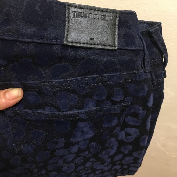 True Religion Leopard Velvet Skinny Jeans - Picture 6 of 8